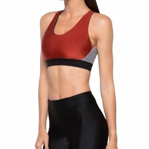 KORAL Endpoint Color Block Stappy Back Sports Bra